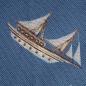 Preview: Dekostoff Jacquard Maritime Motive auf blau